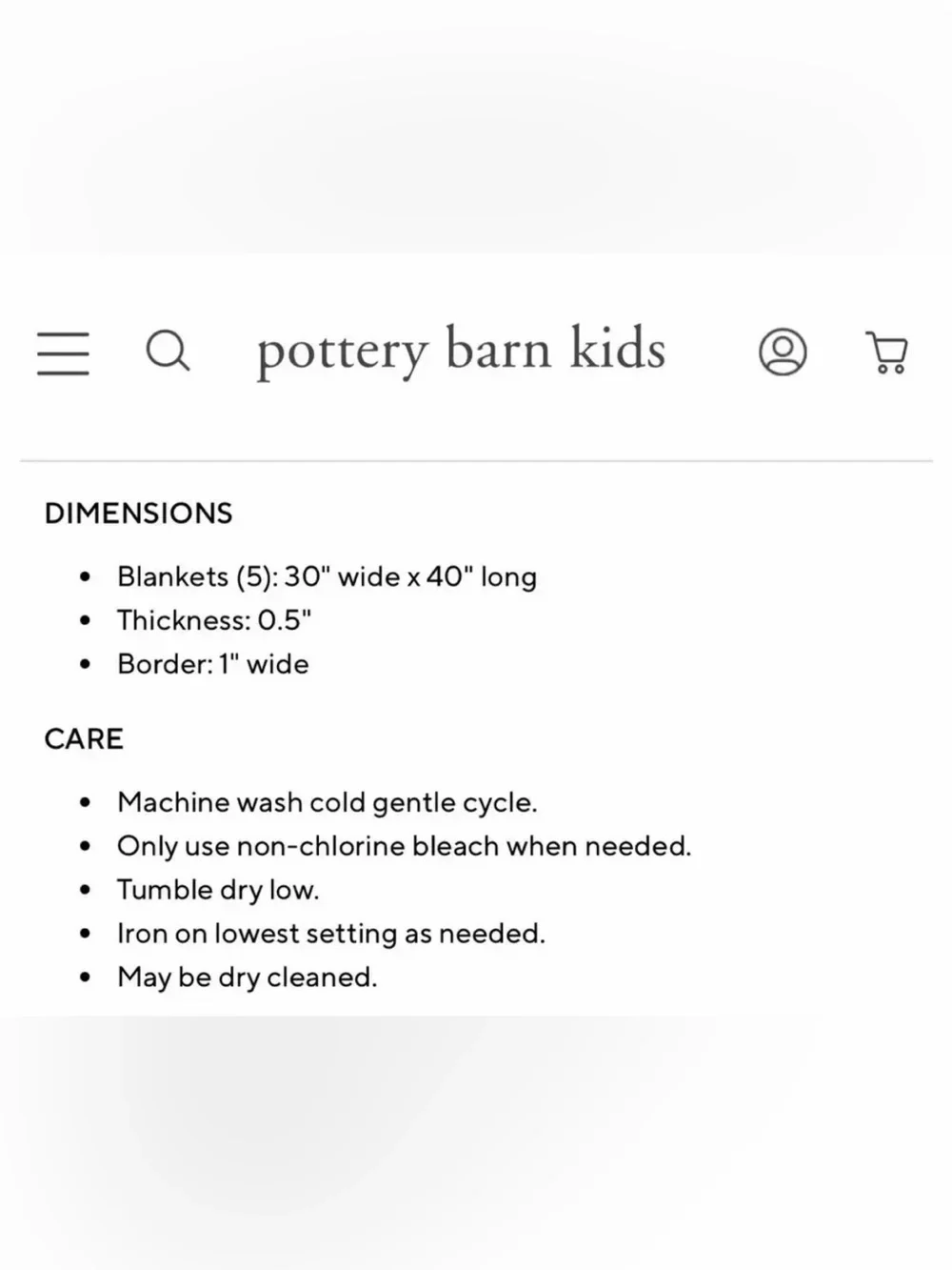 Potter Barn Heirloom Baby Blanket